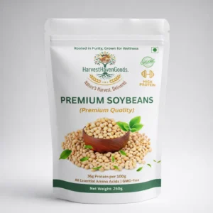 HarvestHavenGoods premium soybeans high protein organic GMO free plant based protein