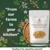 HarvestHavenGoods Premium Coriander Seeds Sabut Dhaniya — the product you see is the product you get — organic dhania in wooden bowl on green background