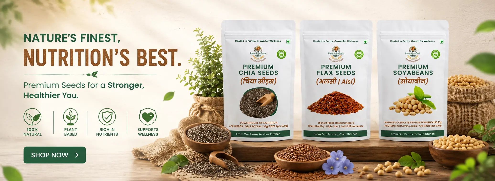 harvesthavengoods chia flax soyabeans banner